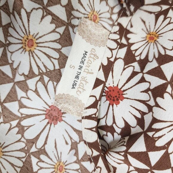 Altar'd State Mini Dress Daisy Floral Romantic Wrap Ruffle Women's Size S NEW - Picture 8 of 11